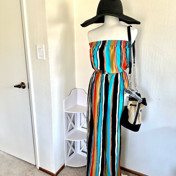 FAVLUX Pants - Striped multicolor jumpsuit